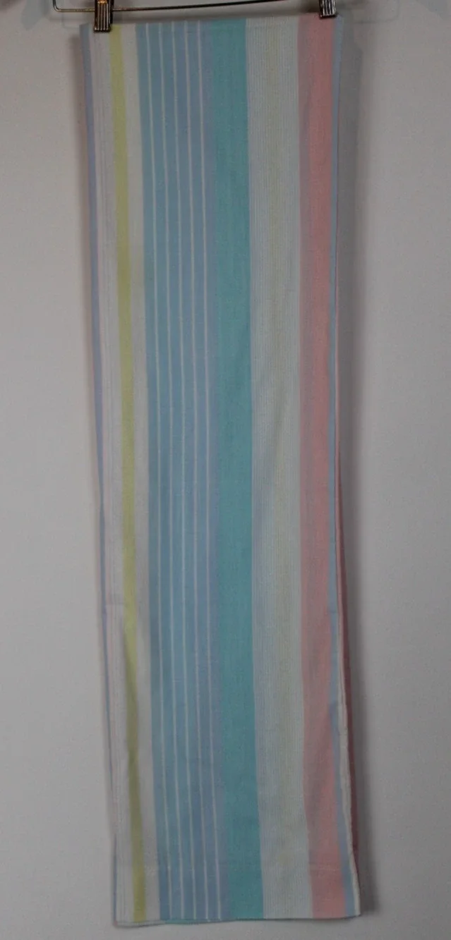 Vintage 90s Striped Single King Pillowcase – 22x39 Multicolor Pink Cotton Feel